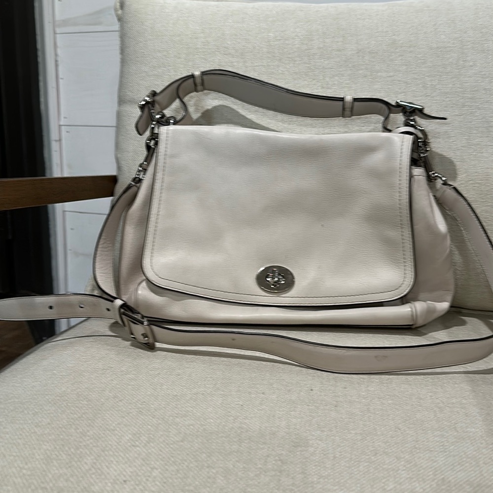 Cream Coach purse